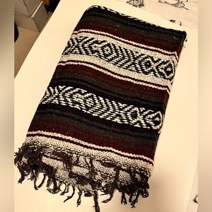 Large Woven Blanket from Cozumel, Mexico (70 in x 47 in)